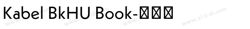 Kabel BkHU Book字体转换